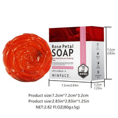 80g Rose Essential Moisturizing Soap, Long Lasting Fragrance, Deep Cleansing