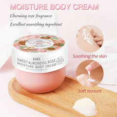 Rose & Almond Moisture Body Cream 200g Nourishing & Brightening Hydrating