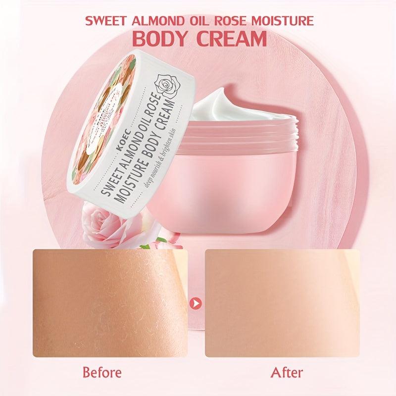 Rose & Almond Moisture Body Cream 200g Nourishing & Brightening Hydrating