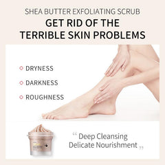 Shea Butter Exfoliating Scrub Cream for Face and Body