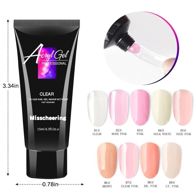 15ml Quick Building Poly Nail Extension Gel for DIY and Nail Art Starter Kit