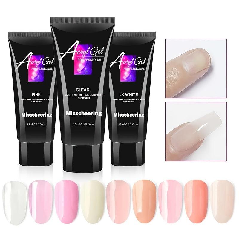 15ml Quick Building Poly Nail Extension Gel for DIY and Nail Art Starter Kit