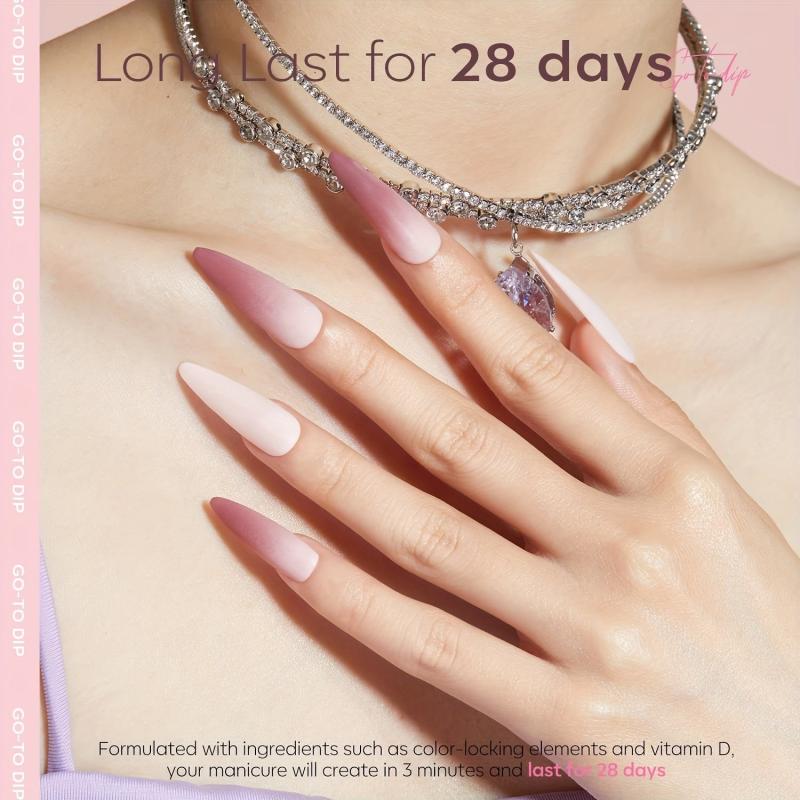 11 Pcs Dip Powder Nail Kit 4 Colors System Set with Base&Top Coat Activator