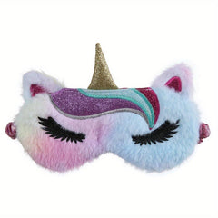 Cartoon Eye Plush Eye Mask Rest Sleep Shading Eye Mask for Men Women