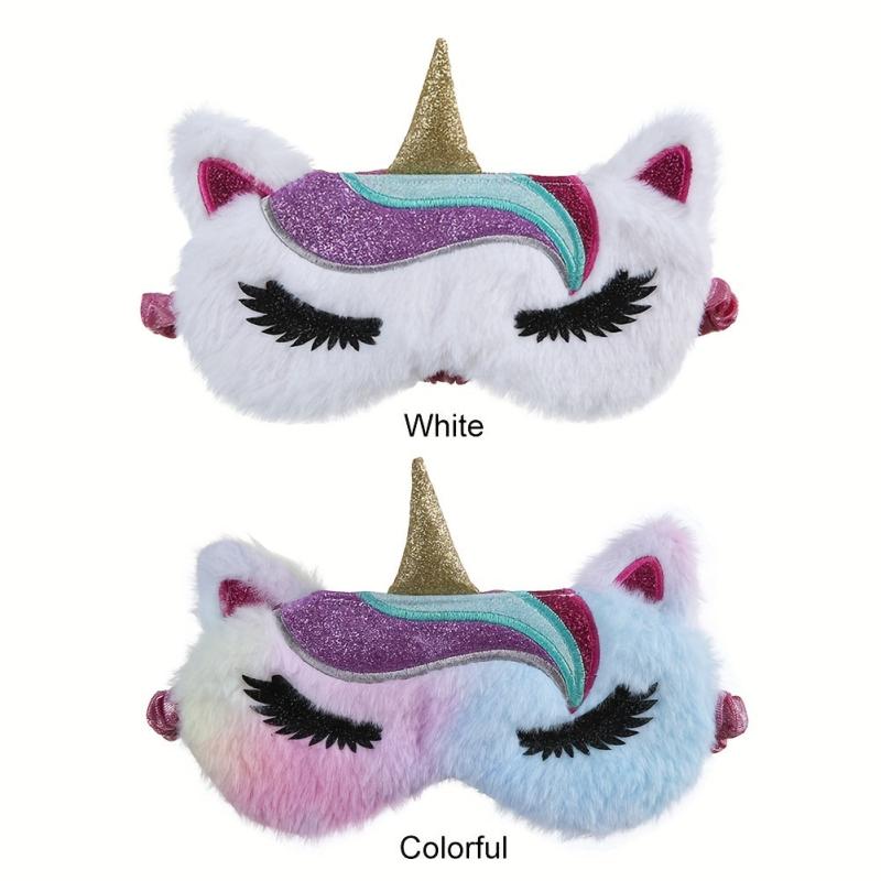 Cartoon Eye Plush Eye Mask Rest Sleep Shading Eye Mask for Men Women