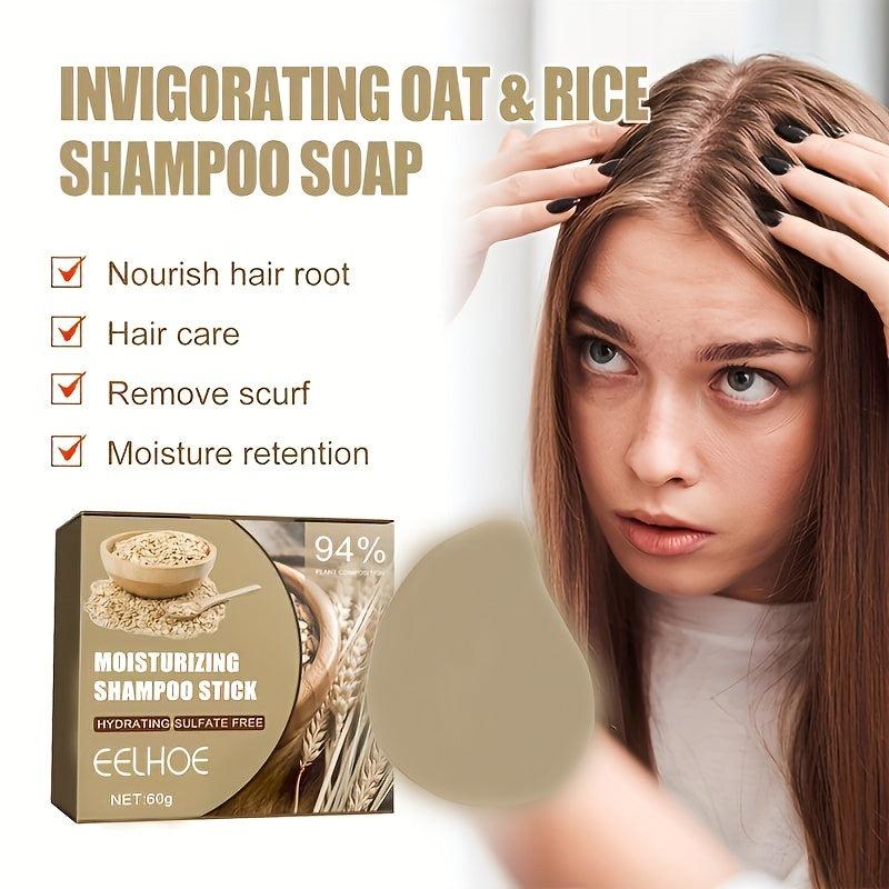 Rice Shampoo Bar for Hair Growth - Moisturizing Shampoo Stick