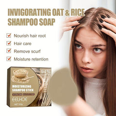 Rice Shampoo Bar for Hair Growth - Moisturizing Shampoo Stick