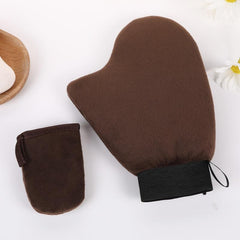2 Pcs Brown Sunless Tanning Kits Self Tanning Mitt Brown Tanning Glove Set