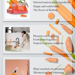 24K Golden Foil Carrot Vitamin A Soap Essential Soap 150g