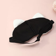 Cartoon Cat Plush Eye Mask Travel Rest Sleep Shade for Women