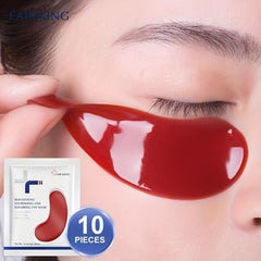 10 Pcs Red Ginseng Eye Mask Puffiness Dark Circles Gel Moisturizing