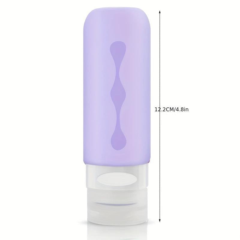 Silicone Travel Bottle Set 90ml Squeezable for Lotion Shampoo Soap