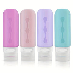 Silicone Travel Bottle Set 90ml Squeezable for Lotion Shampoo Soap