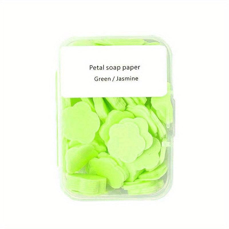 100pcs Portable Soap Paper Mini Flower Shape Sheets for Handwashing