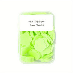 100pcs Portable Soap Paper Mini Flower Shape Sheets for Handwashing