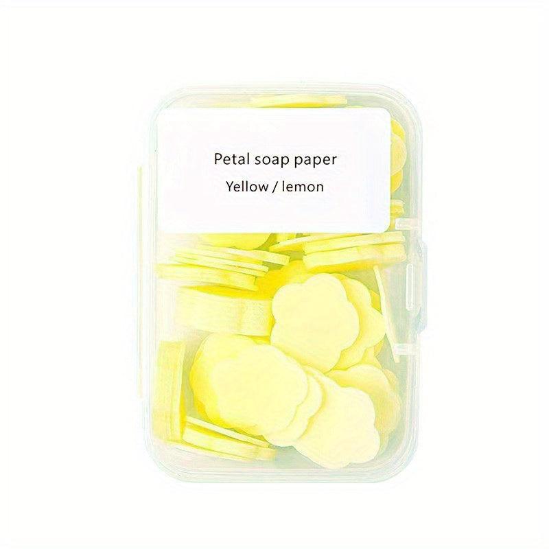 100pcs Portable Soap Paper Mini Flower Shape Sheets for Handwashing
