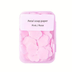 100pcs Portable Soap Paper Mini Flower Shape Sheets for Handwashing