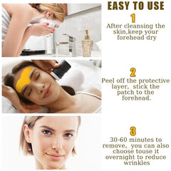 10Pcs Forehead Wrinkle Patches with Collagen for Women