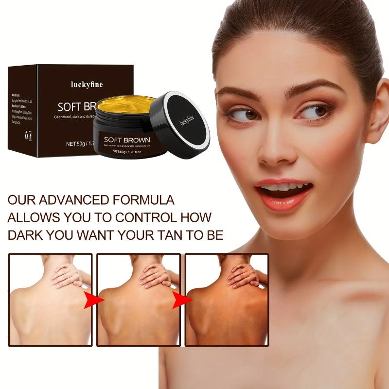 Natural Dark Brown Skin Self-Tanning Cream with Moisturizing Bronzing Effect