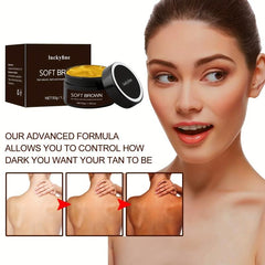 Natural Dark Brown Skin Self-Tanning Cream with Moisturizing Bronzing Effect