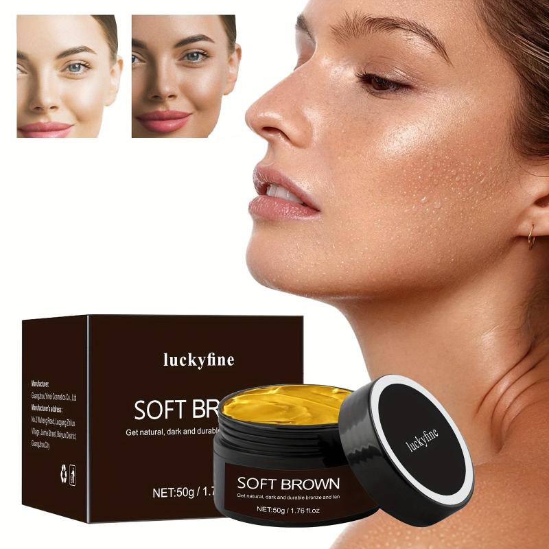 Natural Dark Brown Skin Self-Tanning Cream with Moisturizing Bronzing Effect