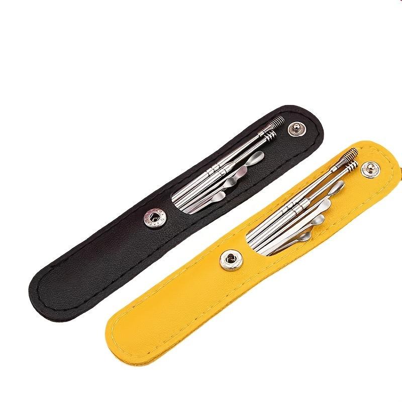 6 Pcs Stainless Steel Ear Pick Set with Storage Box