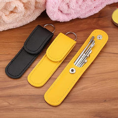 6 Pcs Stainless Steel Ear Pick Set with Storage Box