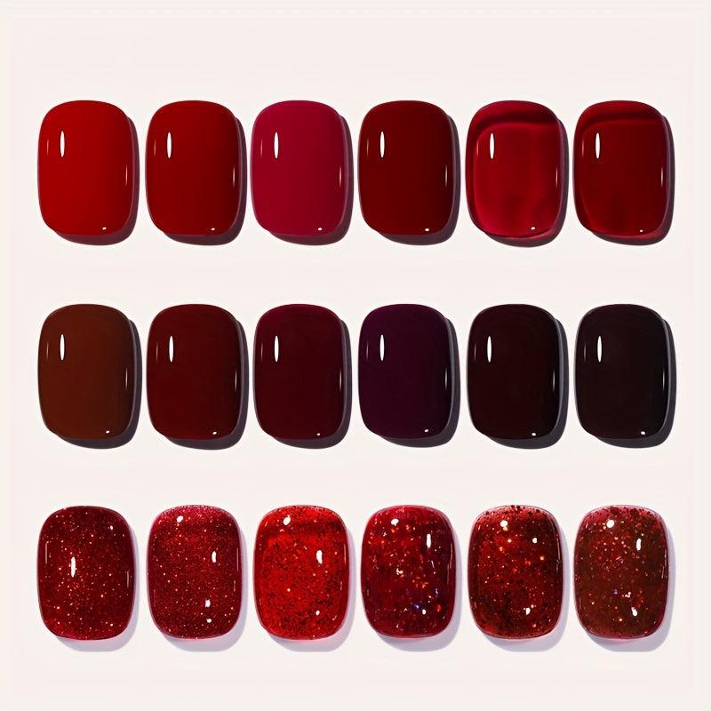 Glossy Wine Red Soak Off Gel Nail Polish