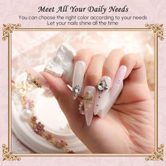 Aokitec 16Pcs Pink Glitter Dip Powder Nail Kit DIY Salon Dip System