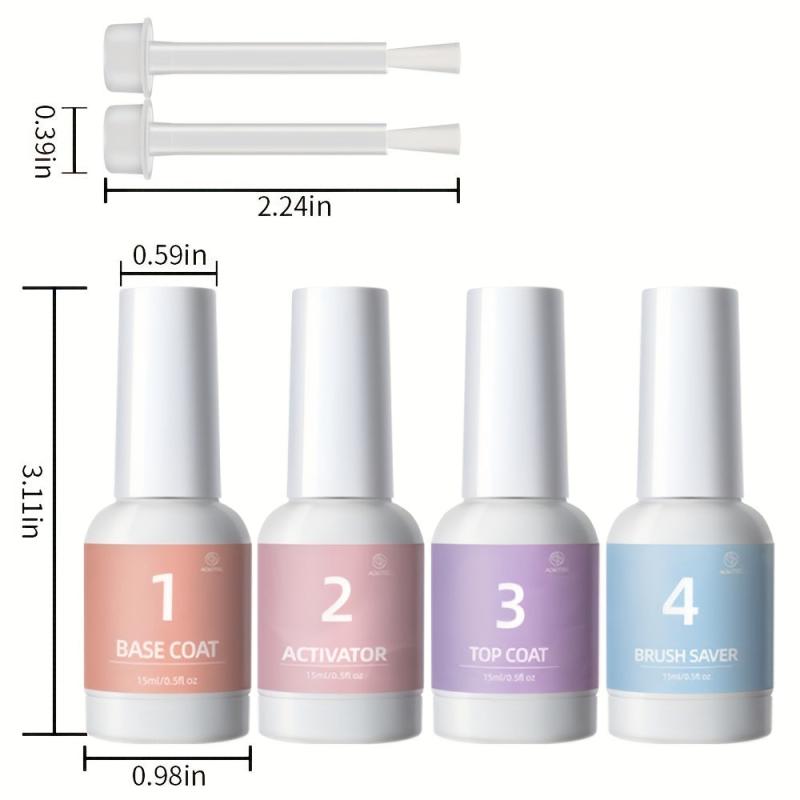Aokitec 16Pcs Pink Glitter Dip Powder Nail Kit DIY Salon Dip System
