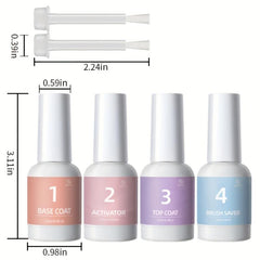 Aokitec 16Pcs Pink Glitter Dip Powder Nail Kit DIY Salon Dip System