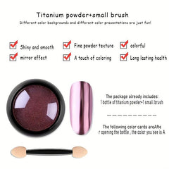 Holographic Laser Powder Nail Art Glitter Rose Titanium Powder