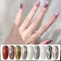 Holographic Laser Powder Nail Art Glitter Rose Titanium Powder