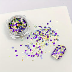 6 Colors Glitter Heart Shaped Nail Sequin