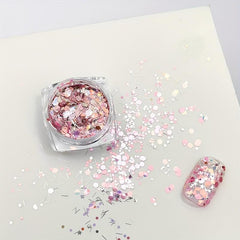 6 Colors Glitter Heart Shaped Nail Sequin