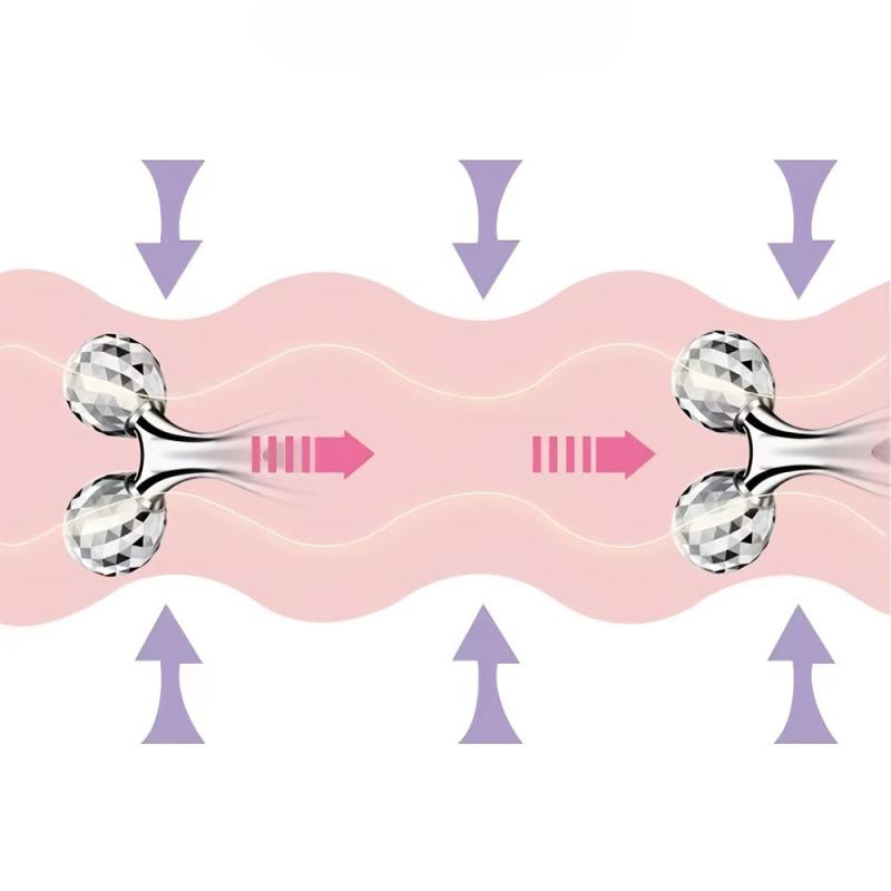 3D Roller Face Massager Y Shape Tool Lift Skin Reduce Fine Lines Puffiness