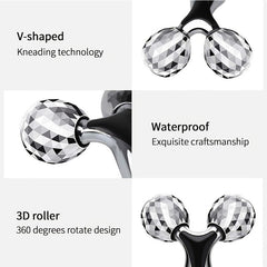 3D Roller Face Massager Y Shape Tool Lift Skin Reduce Fine Lines Puffiness