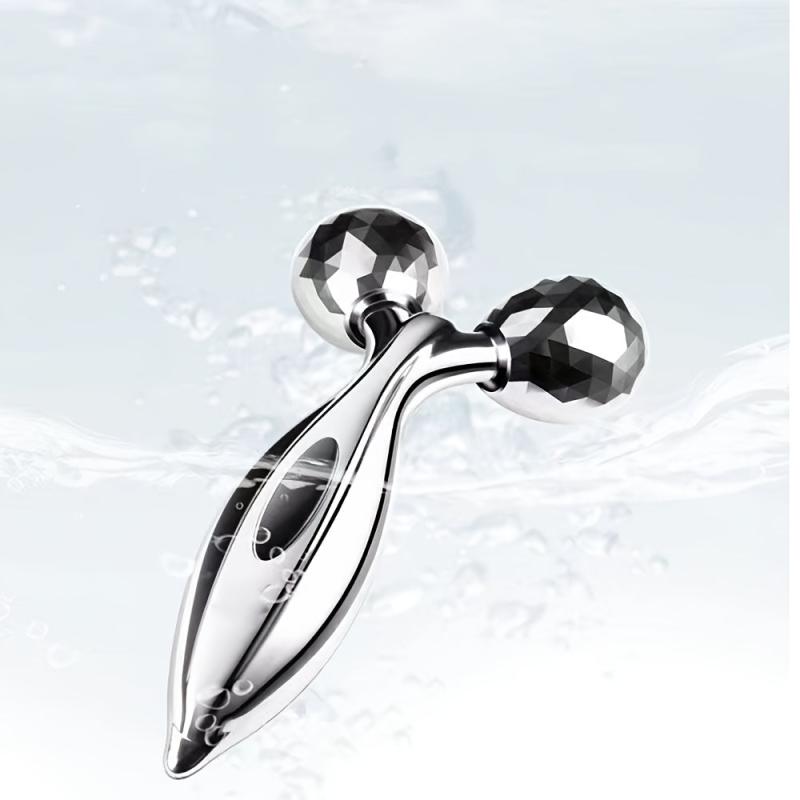 3D Roller Face Massager Y Shape Tool Lift Skin Reduce Fine Lines Puffiness