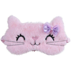 Cat Eye Cover Anime Sleep Mask Plush Travel Rest Sleeping Aid Eyepatch