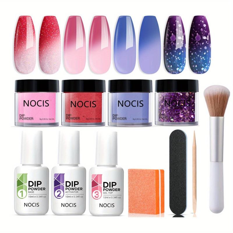 Dip Powder Nail Kit 4 Pastel Colors Spring Set with Essential Liquid