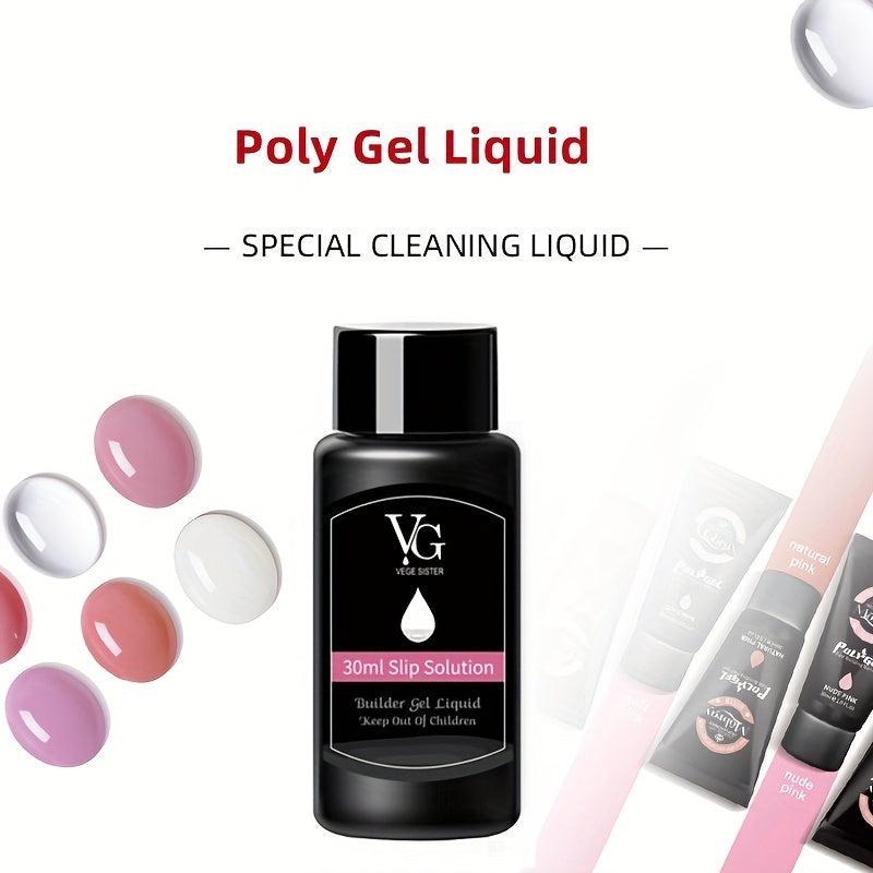 Poly Gel Slip Solution 30ml Anti-stick Liquid Shine Nail Surface