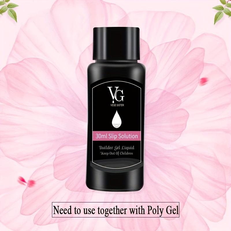 Poly Gel Slip Solution 30ml Anti-stick Liquid Shine Nail Surface