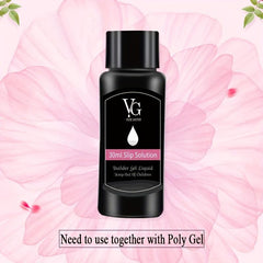 Poly Gel Slip Solution 30ml Anti-stick Liquid Shine Nail Surface