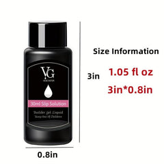 Poly Gel Slip Solution 30ml Anti-stick Liquid Shine Nail Surface
