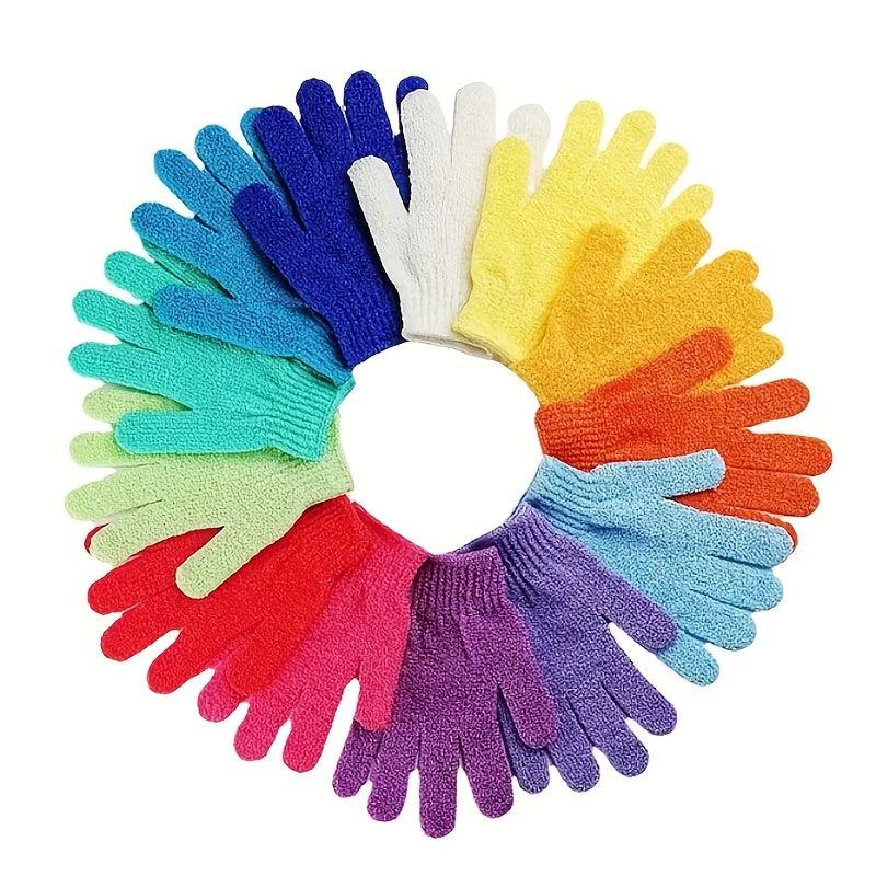 3pcs Exfoliating Gloves Loofah Bathtub Shower Gloves