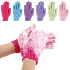 3pcs Exfoliating Gloves Loofah Bathtub Shower Gloves