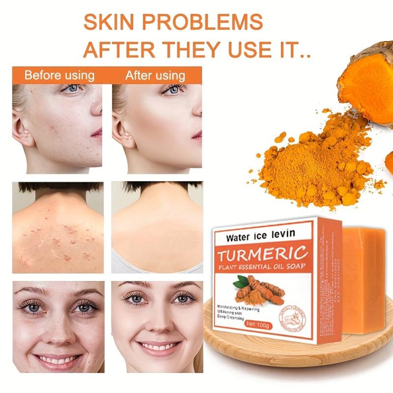 Organic Turmeric Soap Bar 100g - Moisturizing Face & Body Soap