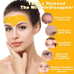 10Pcs Forehead Wrinkle Patches with Hydrolyzed Collagen - Reduce Fine Wrinkles