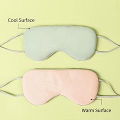 Warm & Double-Sided Eye Mask Travel Ice Silk Blindfold for Sleeping