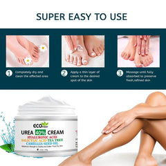 Urea Cream w/ 2% Salicylic Acid for Cracked Feet - Foot Moisturizer